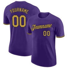 Laden Sie das Bild in den Galerie-Viewer, Custom Purple Old Gold-Black Performance T-Shirt

