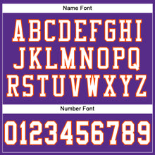 Laden Sie das Bild in den Galerie-Viewer, Custom Purple White-Orange Mesh Authentic Football Jersey
