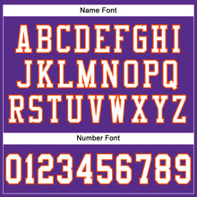 Загрузить изображение в средство просмотра галереи, Custom Purple White-Orange Mesh Authentic Football Jersey
