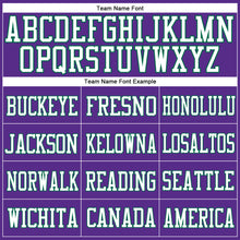 Загрузить изображение в средство просмотра галереи, Custom Purple White-Kelly Green Mesh Authentic Football Jersey
