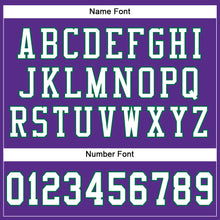 Загрузить изображение в средство просмотра галереи, Custom Purple White-Kelly Green Mesh Authentic Football Jersey
