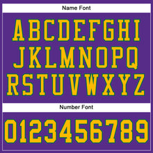 Загрузить изображение в средство просмотра галереи, Custom Purple Gold-Kelly Green Mesh Authentic Football Jersey
