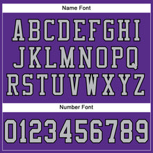 Load image into Gallery viewer, Custom Purple Gray-Black Mesh Authentic Football Jersey

