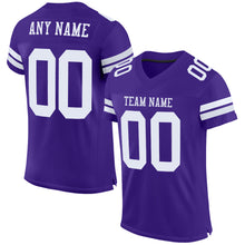 Laden Sie das Bild in den Galerie-Viewer, Custom Purple White Mesh Authentic Football Jersey
