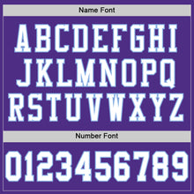 Загрузить изображение в средство просмотра галереи, Custom Purple White-Light Blue Mesh Authentic Football Jersey
