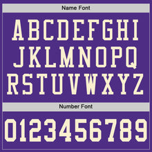 Load image into Gallery viewer, Custom Purple Cream Mesh Authentic Football Jersey
