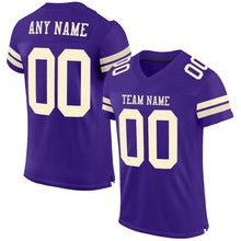 Laden Sie das Bild in den Galerie-Viewer, Custom Purple Cream Mesh Authentic Football Jersey
