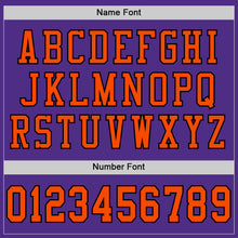 Load image into Gallery viewer, Custom Purple Orange-Black Mesh Authentic Football Jersey
