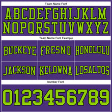 Загрузить изображение в средство просмотра галереи, Custom Stitched Purple Neon Green-Black Football Pullover Sweatshirt Hoodie
