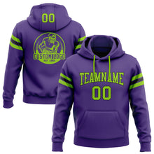 Загрузить изображение в средство просмотра галереи, Custom Stitched Purple Neon Green-Black Football Pullover Sweatshirt Hoodie
