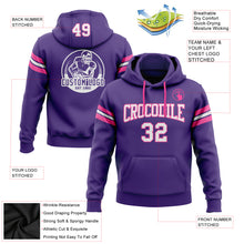 Charger l&#39;image dans la galerie, Custom Stitched Purple White-Pink Football Pullover Sweatshirt Hoodie
