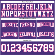 Charger l&#39;image dans la galerie, Custom Stitched Purple White-Pink Football Pullover Sweatshirt Hoodie
