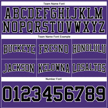 Загрузить изображение в средство просмотра галереи, Custom Stitched Purple Black-White Football Pullover Sweatshirt Hoodie
