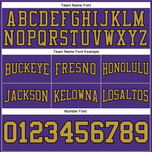 Laden Sie das Bild in den Galerie-Viewer, Custom Stitched Purple Old Gold-Black Football Pullover Sweatshirt Hoodie
