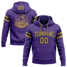 Laden Sie das Bild in den Galerie-Viewer, Custom Stitched Purple Old Gold-Black Football Pullover Sweatshirt Hoodie
