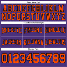 Charger l&#39;image dans la galerie, Custom Stitched Purple Orange-Black Football Pullover Sweatshirt Hoodie
