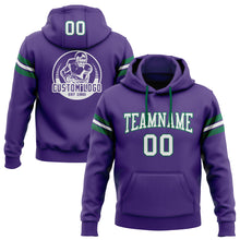 Charger l&#39;image dans la galerie, Custom Stitched Purple White-Kelly Green Football Pullover Sweatshirt Hoodie
