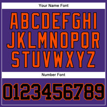 Load image into Gallery viewer, Custom Purple Black-Orange Authentic Baseball Jersey
