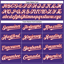 Load image into Gallery viewer, Custom Purple White-Red Authentic Baseball Jersey
