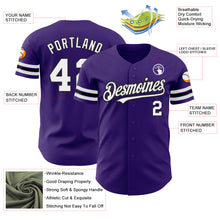 Laden Sie das Bild in den Galerie-Viewer, Custom Purple White-Black Authentic Baseball Jersey
