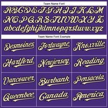 Load image into Gallery viewer, Custom Purple Black-City Cream Authentic Baseball Jersey
