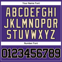 Load image into Gallery viewer, Custom Purple Black-City Cream Authentic Baseball Jersey
