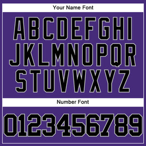 Custom Purple Black-Gray Authentic Baseball Jersey