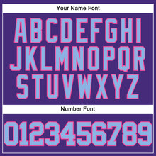 Load image into Gallery viewer, Custom Purple Light Blue-Pink Authentic Baseball Jersey
