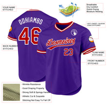 Load image into Gallery viewer, Custom Purple Red-White Authentic Throwback Baseball Jersey
