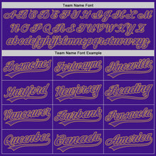 Laden Sie das Bild in den Galerie-Viewer, Custom Purple Old Gold-Black Authentic Throwback Baseball Jersey
