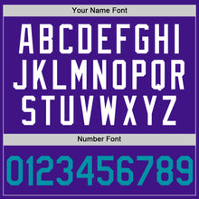 Load image into Gallery viewer, Custom Purple Teal-White Authentic Throwback Baseball Jersey
