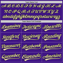 Laden Sie das Bild in den Galerie-Viewer, Custom Purple Black-Cream Authentic Throwback Baseball Jersey
