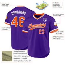 Laden Sie das Bild in den Galerie-Viewer, Custom Purple Orange-White Authentic Throwback Baseball Jersey
