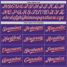 Laden Sie das Bild in den Galerie-Viewer, Custom Purple Light Blue-Red Authentic Baseball Jersey
