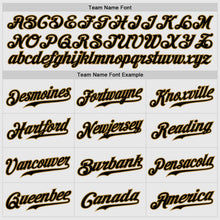 Load image into Gallery viewer, Custom White Black Pinstripe Black-Old Gold Authentic Raglan Sleeves Baseball Jersey
