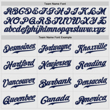Load image into Gallery viewer, Custom White Navy Pinstripe Navy-Gray Authentic Raglan Sleeves Baseball Jersey
