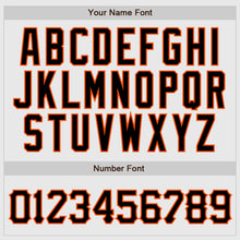 Load image into Gallery viewer, Custom White Orange Pinstripe Black-Orange Authentic Raglan Sleeves Baseball Jersey
