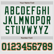 Load image into Gallery viewer, Custom White Orange Pinstripe Green-Orange Authentic Raglan Sleeves Baseball Jersey
