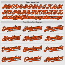 Load image into Gallery viewer, Custom White Brown Pinstripe Orange-Brown Authentic Raglan Sleeves Baseball Jersey
