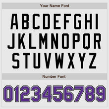 Load image into Gallery viewer, Custom White Purple Pinstripe Purple-Gray Authentic Raglan Sleeves Baseball Jersey
