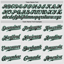 Load image into Gallery viewer, Custom White Kelly Green Pinstripe Black-Kelly Green Authentic Raglan Sleeves Baseball Jersey
