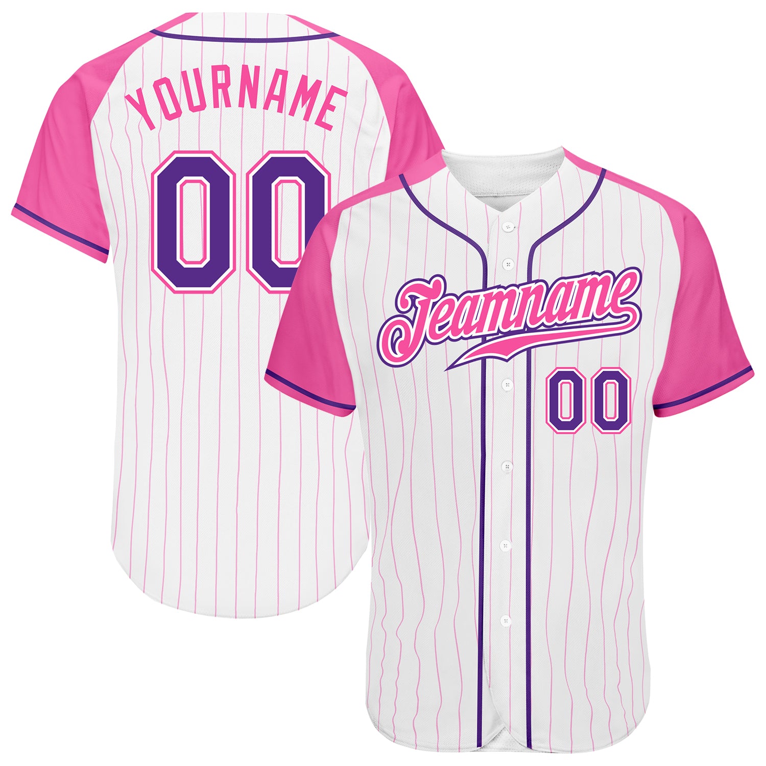 Pink and white baseball sales jersey