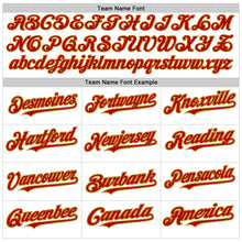 Load image into Gallery viewer, Custom White Red-Old Gold Authentic Raglan Sleeves Baseball Jersey

