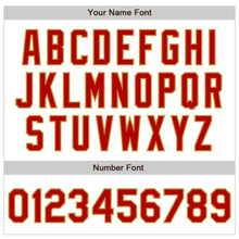 Load image into Gallery viewer, Custom White Red-Old Gold Authentic Raglan Sleeves Baseball Jersey
