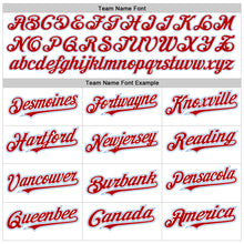 Load image into Gallery viewer, Custom White Red-Light Blue Authentic Raglan Sleeves Baseball Jersey
