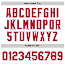 Load image into Gallery viewer, Custom White Red-Light Blue Authentic Raglan Sleeves Baseball Jersey
