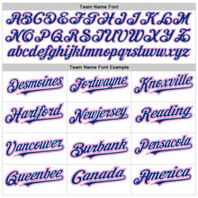 Load image into Gallery viewer, Custom White Royal-Pink Authentic Raglan Sleeves Baseball Jersey
