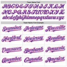 Load image into Gallery viewer, Custom White Purple-Pink Authentic Raglan Sleeves Baseball Jersey
