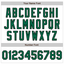 Load image into Gallery viewer, Custom White Kelly Green-Black Authentic Raglan Sleeves Baseball Jersey
