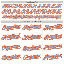 Load image into Gallery viewer, Custom White Light Blue-Orange Authentic Raglan Sleeves Baseball Jersey
